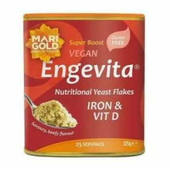 Image of Engevita Iron & Vitamin D Yeast Flakes - Red - 125g