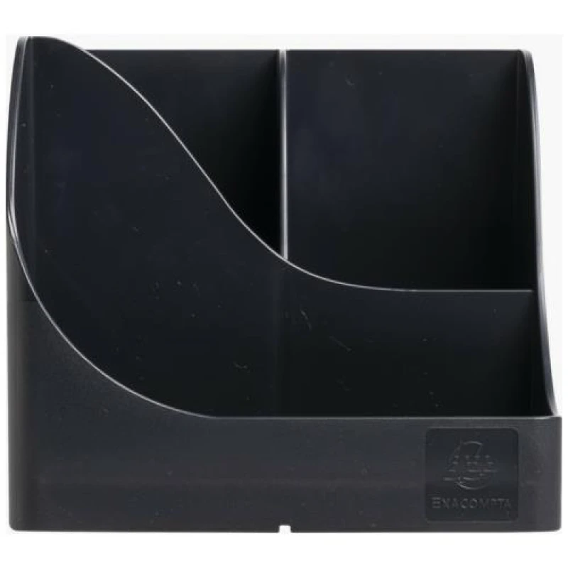 Image of Exacompta Neo Deco Pen Wave Pen Pot 155 x 199 x 109mm Black Each - EXR45352EX