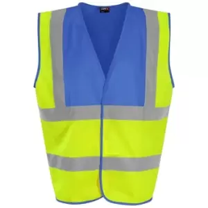 Image of PRO RTX High Visibility Unisex Waistcoat (3XL) (Yellow/Royal Blue) - Yellow/Royal Blue
