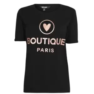 Image of Golddigga Crew Neck T-Shirt Ladies - Black