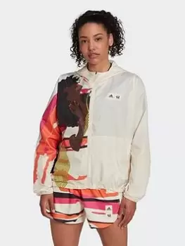 Image of adidas Thebe Magugu Fast Running Jacket, Grey, Size L, Women