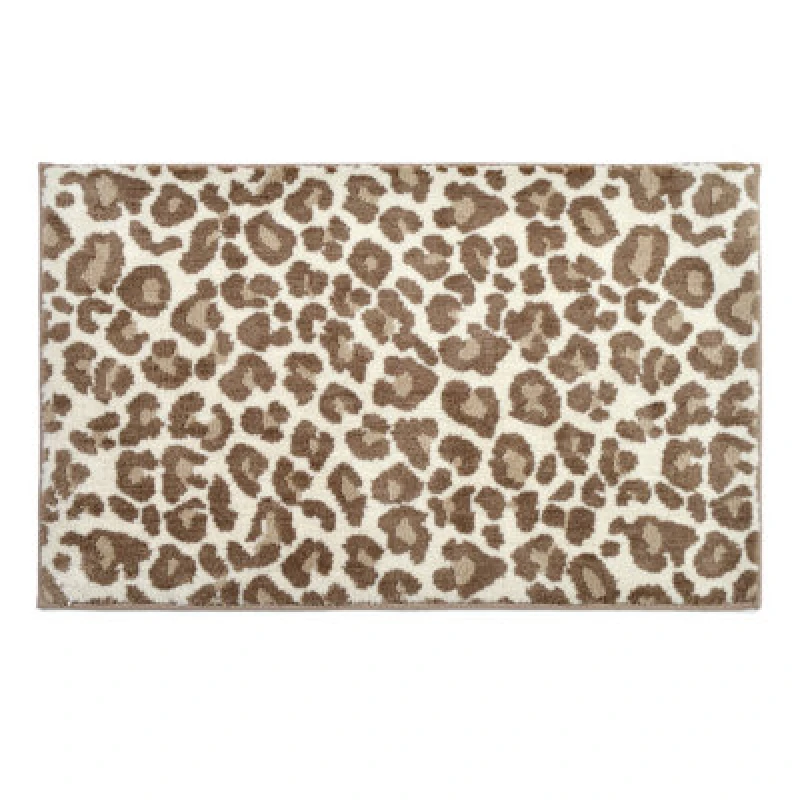 Image of Allure Bath Fashions Leopard Bath Mat Non-Slip - Natural