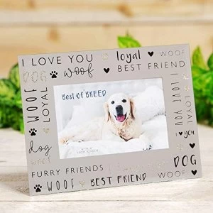 Image of 6" x 4" - Best of Breed Glass Photo Frame - Dog