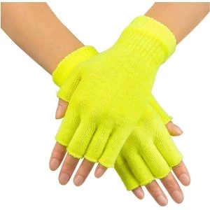 Image of Fingerless Gloves One Size (Yellow)