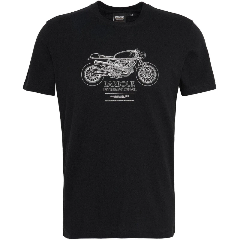 Image of Barbour International Morley Graphic T- Shirt - Black M