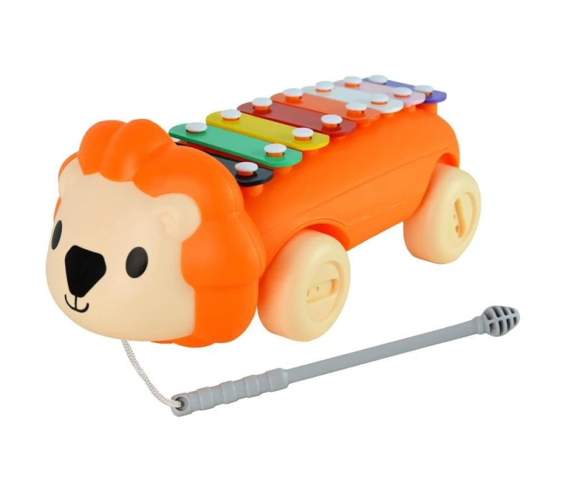 Image of LITTLE STAR LS1002 Lion Pull Along Xylophone - Orange 5060742472102