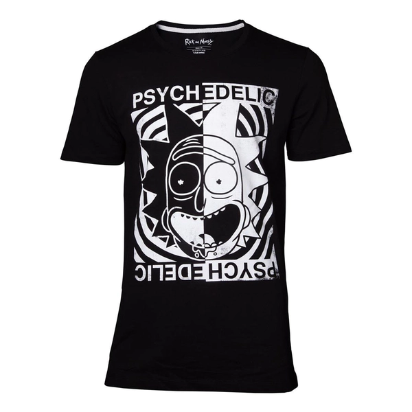 Image of Rick And Morty - Psychedelic Mens X-Large T-Shirt - Black
