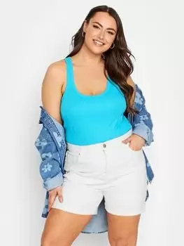 Image of Yours Turn Hem Mom Short White, Size 20, Women