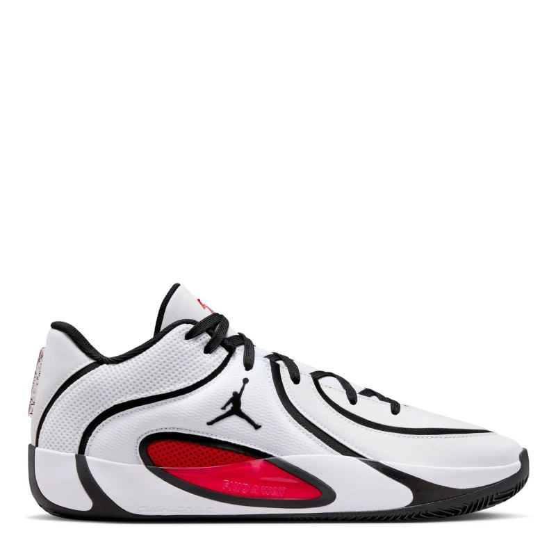 Image of Air Jordan Mens Tatum Basketball Trainers White/Red male 8 (42)