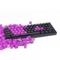 Image of Tai-Hao TPR Rubber Backlit Double Shot 22 Keys Neon Purple