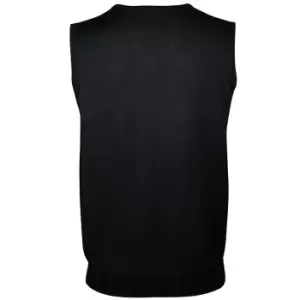 Image of SOLS Unisex Gentlemen Sleeveless V Neck Sweater Vest (M) (Black)