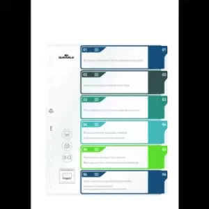 Image of Durable 679427 Index A4+ 1-6 Multicolour 6 dividers 679427