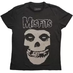 Image of Misfits - Logo & Fiend Unisex Large T-Shirt - Grey, Black