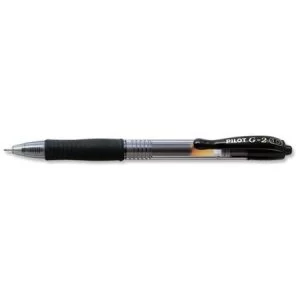 Image of Pilot G210 Gel Rollerball Pen Refillable Medium 1.0mm Tip 0.6mm Line Black Pack of 12