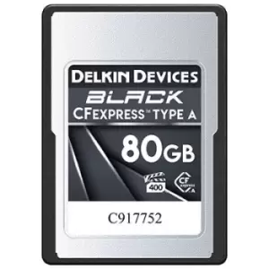 Image of Delkin BLACK 80GB 880MB/s Cfexpress Type A Memory Card