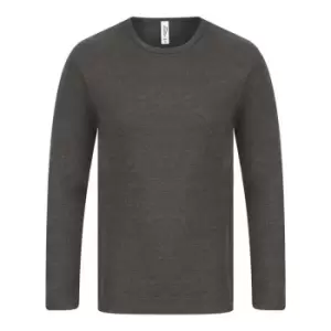Image of Absolute Apparel Mens Thermal Long Sleeve T-Shirt (S) (Charcoal)