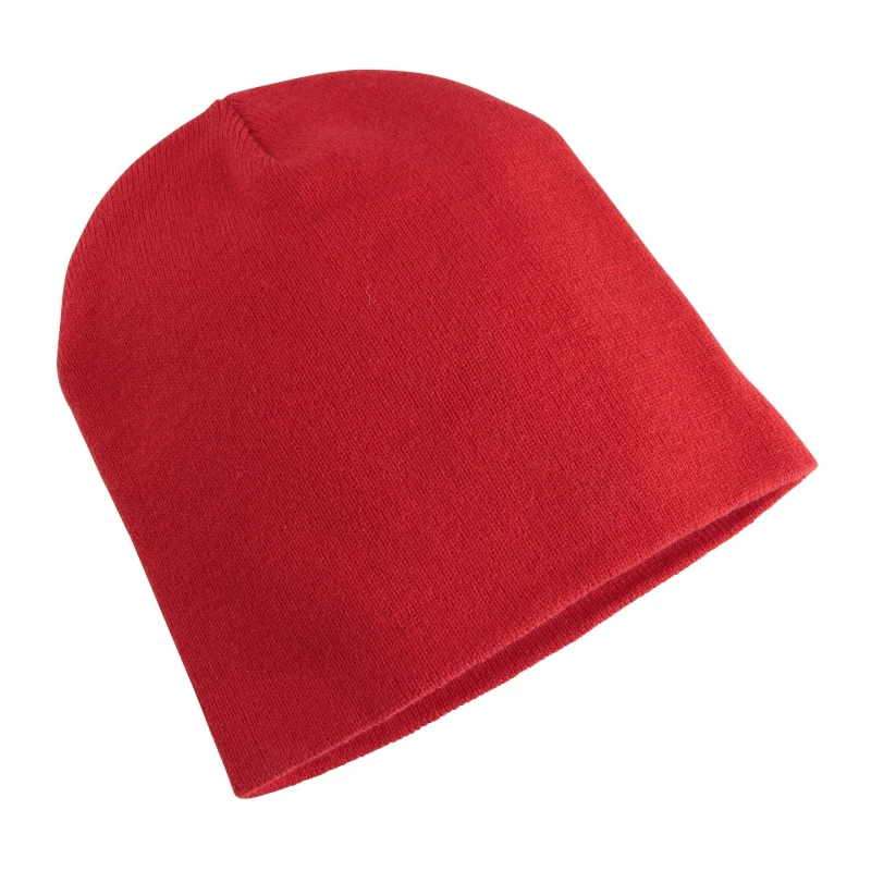Image of Yupoong Mens Flexfit Heavyweight Standard Beanie Winter Hat in Red Red Male One Size