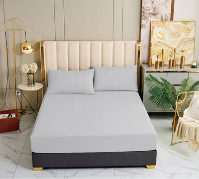 Image of Ezysleep Ezysleep 100% Egyptian Cotton Silver Fitted Sheet Size: Single Silver Single Unisex 0721545407160