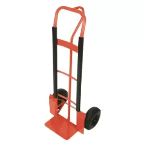 Image of Tubular 'P' Handle Handtruck with Rail Guards - 300kg Capacity
