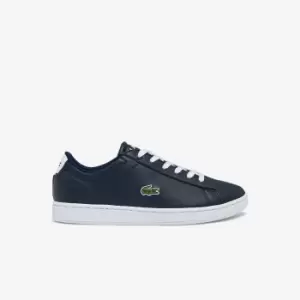 Image of Lacoste Juniors' Carnaby Synthtic Trainers Size 5 UK Junior Navy & White