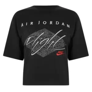 Image of Air Jordan Essenial Boxy T-Shirt Womens - Black