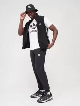 Image of adidas Originals 3 Stripe Fleece Vest - Black Size M Men