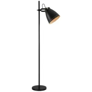 Image of Luminosa Lighting - Adjustable Floor Lamp, 1 x E27, Matt Black, Antique Brass, Khaki