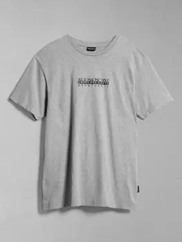 Image of Napapijri S-Box Short Sleeve T-Shirt - Grey Melange
