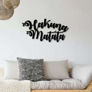 Image of Hakuna Matata Black Decorative Metal Wall Accessory
