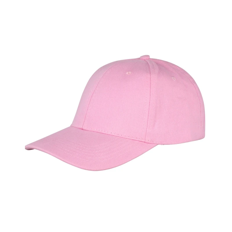Image of Result Result Men Memphis 6 Panel Brushed Cotton Low Profile Baseball Cap in Pink Pink One Size Male 5063470734603