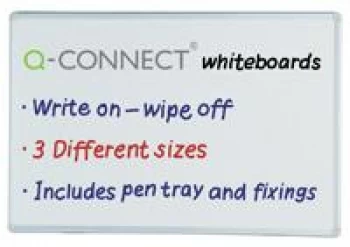 Image of Q-Connect Dry Wipe Whiteboard - 900mm x 600mm