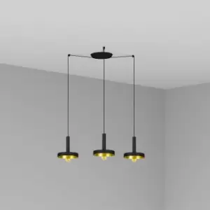 Image of Whizz Straight Bar Pendants Black, E27