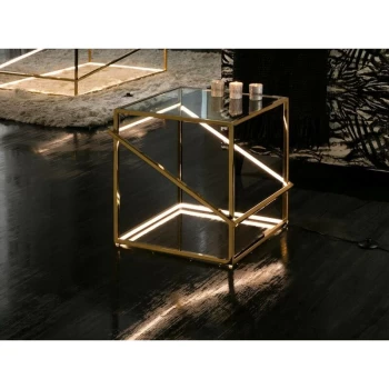 Image of Schuller Moonlight - Integrated LED Crystal Table Lamp Polished Gold