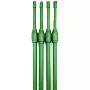 Image of Telescopic Extendable Plant Support Garden Stakes - 1.2m - 2.1m l (pack of 6)