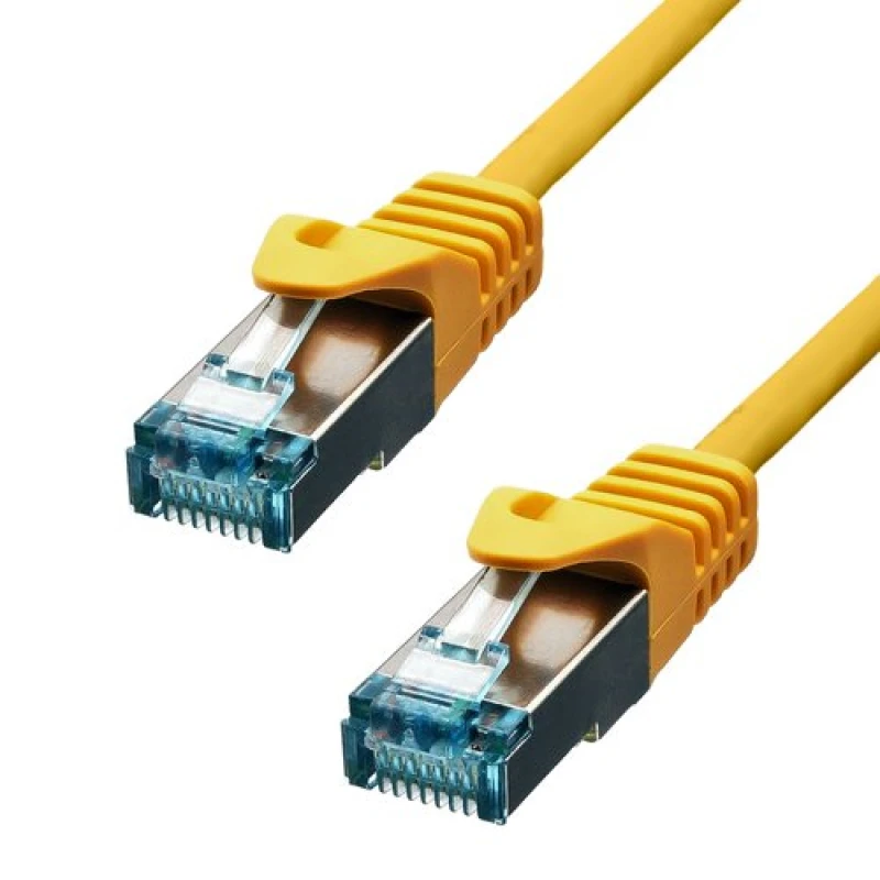 Image of ProXtend CAT6A S/FTP CU LSZH Ethernet Cable Yellow 75CM