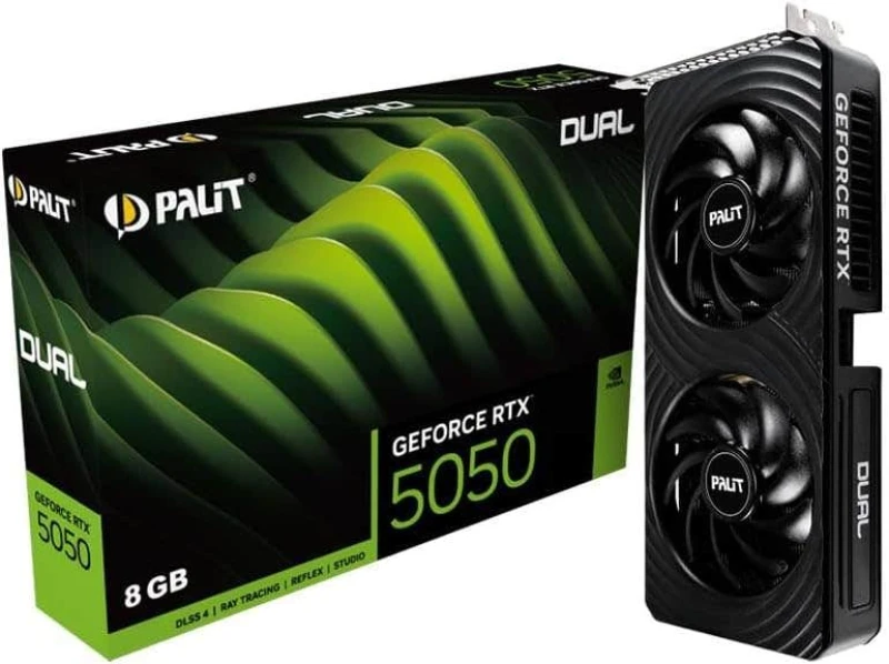 Image of Palit GeForce RTX 5050 DUAL 8GB GDDR6 Graphics Card - NE65050019P1-GB2070D