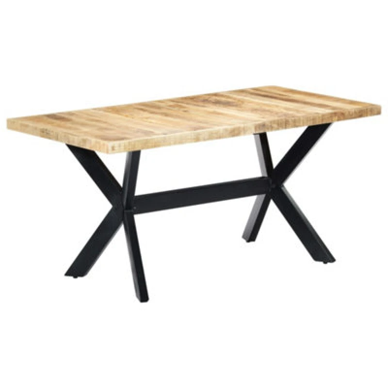 Image of VIDAXL Dining Table 160x80x75cm Solid Rough Mango Wood Vidaxl 8719883551210