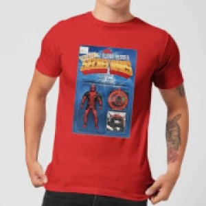 Image of Marvel Deadpool Secret Wars Action Figure Mens T-Shirt - Red - M