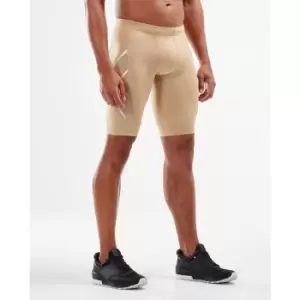 Image of 2XU Core Compression Shorts Mens - Beige