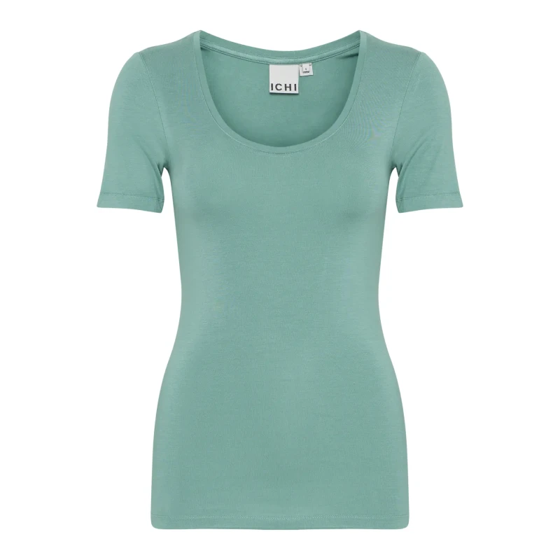Image of Ichi Womens T-Shirt Ichi Zola Plain Vert Female S