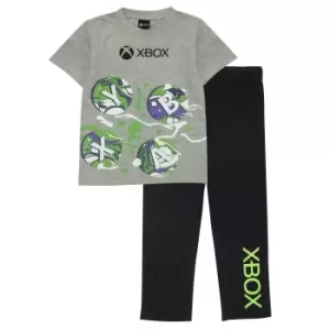 Image of Xbox Boys Controller Buttons Pyjama Set (6-7 Years) (Black/Grey Heather)