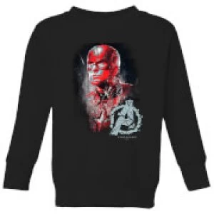 Image of Avengers Endgame Captain America Brushed Kids Sweatshirt - Black - 3-4 Years