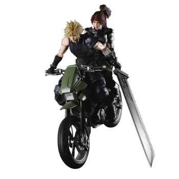 Image of Square Enix Final Fantasy VII REMAKE Play Arts Kai Set - Jessie, Cloud & Motorcycle