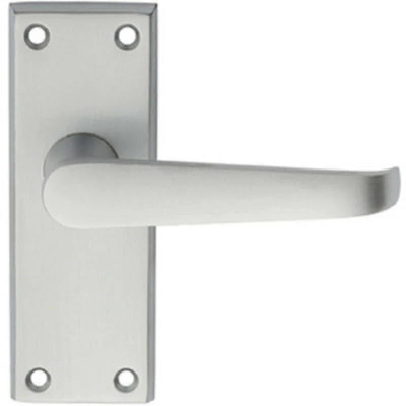 Image of Loops PAIR Straight Handle on Short Latch Backplate 118 x 42mm Satin Chrome Multi