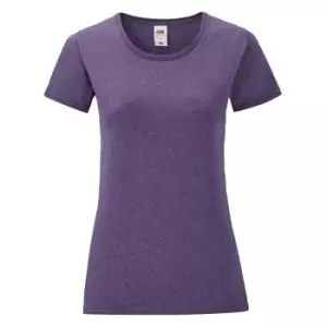 Image of Fruit Of The Loom Womens/Ladies Iconic T-Shirt (XXL) (Heather Purple)