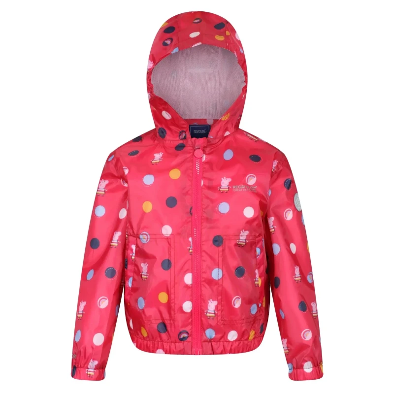 Image of Regatta Peppa Pig Muddy Puddle Waterproof Jacket - Red Red C12-C18