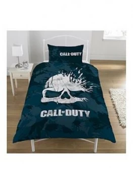Image of Call of Duty Skull Camo Duvet Cover Set - Double