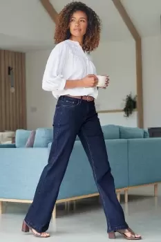 Image of Penny Wide Leg Stretch Jeans 27"