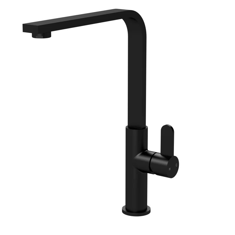 Image of Balterley Kitchen Mono Mixer Tap with 1 Lever Handle Matt Black 302mm Black