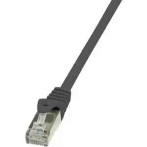 Image of LogiLink CP1033S RJ45 Network cable, patch cable CAT 5e F/UTP 1m Black incl. detent